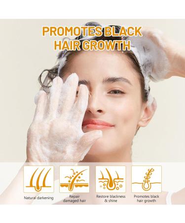 Shampoo Soap for Hair Shampoo Bar for Gray Hair Coverage Natural NonIrritating Shampoo Soap for Men Women with Damaged Hair Gray Hair Fenhua C 100 g Ginseng Soap - Buy Online on GoSupps.com