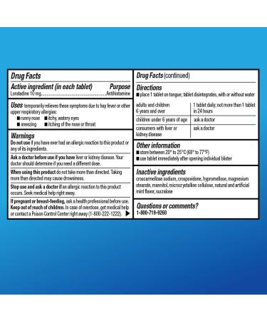 Buy Amazon Basic Care Loratadine 10 mg Orally Disintegrating Tablets - 24 Hour Allergy Relief - 30 Count International Shipping - Buy Online on GoSupps.com