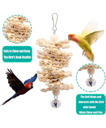 Chikanb 8-Piece Parrot Play Set | Colorful Wooden Bird Toys for Budgies Lovebirds and Parrots - Ideal for All Bird Types - Buy Online on GoSupps.com