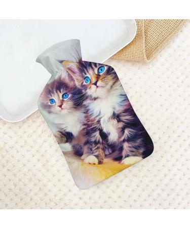 Pretty Cat Hot Water Bottle with Plush Cover - Hand Warmer for Adults & Children | 26.5x15.3cm - Shop Internationally - Buy Online on GoSupps.com
