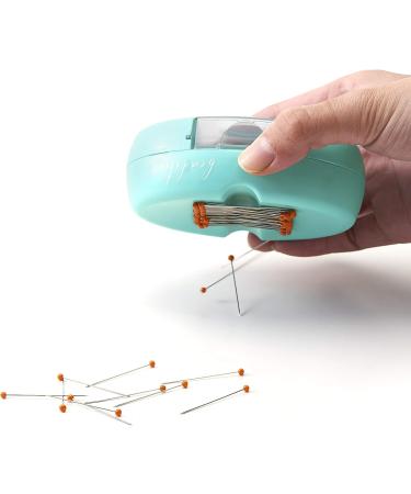 Magnetic Pin Cushion with Drawer | Beaditive Sewing Pin Holder with Glass Head Quilting Pins - Turquoise - Buy Online on GoSupps.com