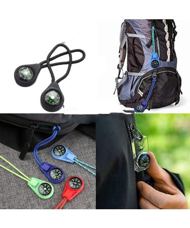 Digjobk Mini Compass Zipper Pull for Outdoor Camping - 10PCS Black Navigation Accessory for Backpacks & Sports Gear - Buy Online on GoSupps.com