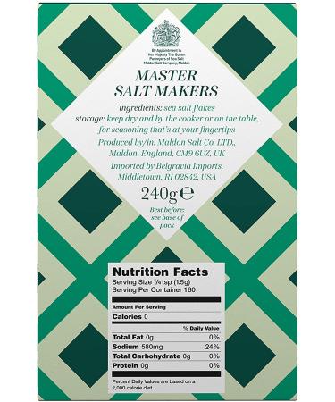 Maldon Sea Salt Flakes 8.5 oz - Natural Handcrafted Gourmet Kosher Salt - Buy Online on GoSupps.com