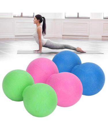 Verdant Touch Peanut Massage Ball - Silicone Yoga & Fitness Equipment for Muscle Relaxation - Available in Rose Red Green Blue - Buy Online on GoSupps.com