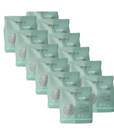ARCILIA (ARCILIA) Argiletz Set of 12 Superfine Green Clay Powder 1 kg - Clay Bath Clear Cataplasms Plasters Organic French Clay Beauty Care Mask Face