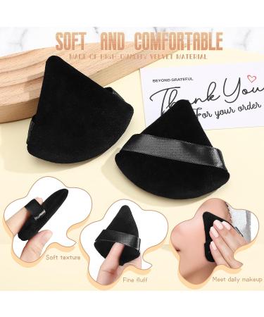 Suclain 48 Pcs Velour Triangle Powder Puff Set - Soft Makeup Puffs for Wet and Dry Application - Black - Buy Online on GoSupps.com