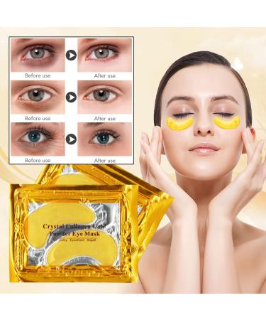 32 Pairs Lip Masks & Eye Masks | 24K Collagen Under Eye Patches for Dark Circles & Lip Care - Reduce Wrinkles & Nourish Skin - Buy Online on GoSupps.com