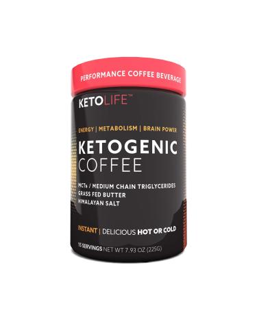 KetoLife Ketogenic Coffee, Supports Energy, Metabolism & Weight Management, 15 Servings, 7.93 Ounce (Pack of 1)