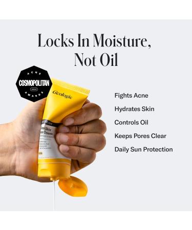 Geologie Clear Skin Face Cream | Clear System Daily Moisturizer with SPF15 for Acne-Prone Skin | Azelaic Acid Niacinamide & Hyaluronic Acid | Lightweight & Oil Free | 60 ML 2 Fl Oz (Pack of 1) - Buy Online on GoSupps.com