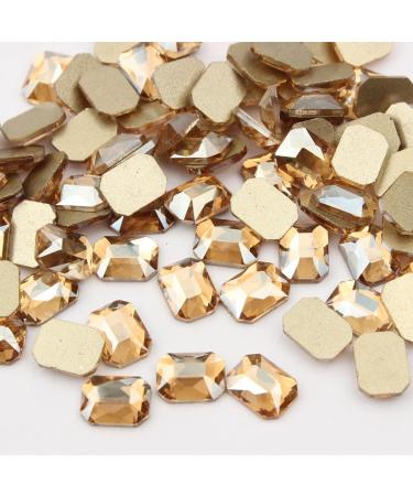 100pcs Nail Art 6X8mm Re-Octagonal Flatback Crystal Stones DIY Decorations Manicure Diamond for Nail - Buy Online on GoSupps.com