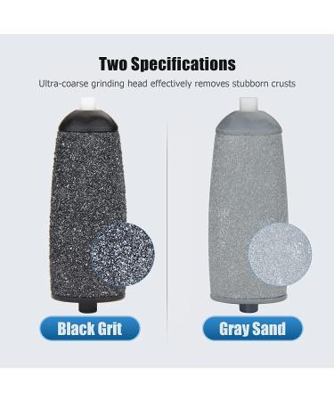 Replacement Heads for Flawless Pedi Ancable 8-Pack Replacement Roller Refills Heads 5 Black Coarse and 3 Gray Fine Heads Compatible with Finishing Touch Flawless Pedi Electric Tool File - Buy Online on GoSupps.com
