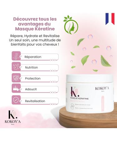 KOKOY'A Paris - MASK Keratin Argan Coconut Castor - 500ml | Nourishing and repairing care for dry and damaged hair - Buy Online on GoSupps.com
