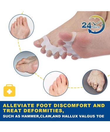 6-Piece Toe Separators Set for Foot Pain Relief and Plantar Fasciitis - Toe Spacers for Women & Men - Ideal for Overlapping Toes, Bunions, and Big Toe Alignment - Buy Online on GoSupps.com