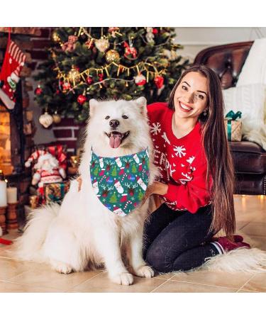 2PCS Washable Dog Christmas Bandana Set for Small Medium Pets - Festive Triangle Scarf for Dogs & Cats - Holiday Accessories & Party Decoration - Buy Online on GoSupps.com