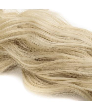 Buy 43 cm Wavy Blonde Pferdeschwanz Clip-In Ponytail Hair Extension | Synthetic Hair Piece for Women - Buy Online on GoSupps.com