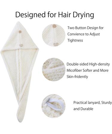 BWHM Microfiber Hair Towel - Quick Dry Super Absorbent Soft Turban (3 Pieces 25x65 cm) - Ideal for All Hair Types - Khaki - Buy Online on GoSupps.com