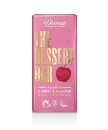 Divine Divine Dessert Bar 60% Dark Chocolate Bakewell Cherry Almond 180g
