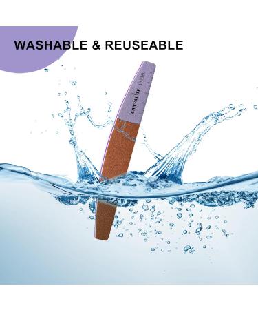 Canvalite 12pk Professional Nail Files for Gel Nails - Double-Sided 100/180 Grit Washable & Reusable Nail Buffer Block - Ideal for Salon & Home Use - Buy Online on GoSupps.com