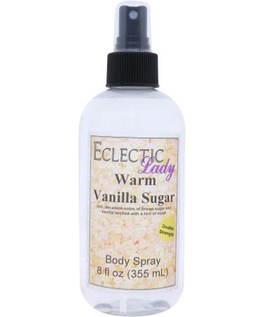 Warm Vanilla Sugar Body Spray Body Mist for Women with Clean Light & Gentle Fragrance Long Lasting Perfume with Comforting Scent for Men & Women Cologne with Soft Subtle Aroma For Daily Use Double Strength 8 Fluid Ounces