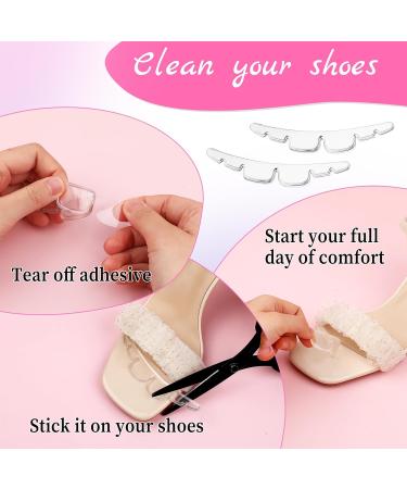 Anti-Slip High Heel Pads - 2 Pairs Clear Silicone Straps for Women | Invisible Cushion Heel Grips & Self-Adhesive Foot Stop Slipping - Buy Online on GoSupps.com
