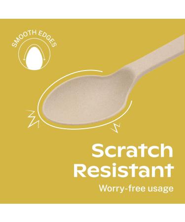 CORAL 100% Compostable Spoons - 120 Heavy Duty No Plastic Spoons (6.5 inch) - Break-Resistant with Smooth Edges Eco-Friendly Alternative to Plastic Cutlery - Biodegradable & Disposable Spoons - Buy Online on GoSupps.com