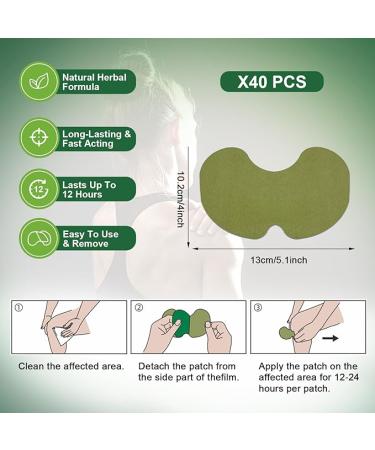 WILD+ Knee Pain Relief Patches 40pcs Heat Patches for Knee Natural Knee Patches for Pain Relief Bone on Bone Herbal Plaster Pain Patches for Long Lasting Relief Back Joint Back Neck Shoulder - Buy Online on GoSupps.com
