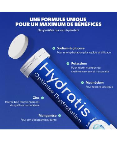 HYDRATIS - Pastilles Hydratation Electrolytes - Mix 4 Parfums + Gourde 500 ml Jaune - Am liore l'Hydratation et Favorise l' nergie - Formule Isotonique - Sport. R cup ration (80 Pastilles) Gourde Jaune - Buy Online on GoSupps.com