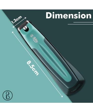 Beaut Secrets Nail Clipper with No Splash Storage Box Large Fingernail Toenail Clipper Detachable Easy Clean Nail Cutter Trimmer with Nail Files for Men & Women Green - Buy Online on GoSupps.com