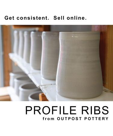 OUTPOST POTTERY Profile Ribs Mug Bundle - 4 Profile Ribs - 9 Profiles - 12cm Tall - Consistent Shape Tool for Making Mugs - Buy Online on GoSupps.com