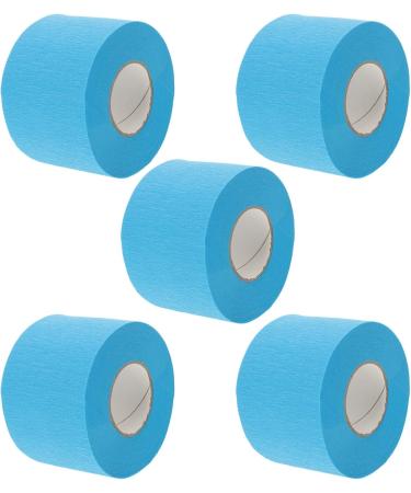 Baluue 5 Rolls Disposable Barber Paper Neck Strips Stretchy Paper Neck Bands Hairdressing Neck Paper Tissue Roll for Salon Haircut Coloring Perming Sky-Blue - Buy Online on GoSupps.com