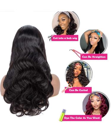 Headband Wigs for Black Women - 22 Body Wave Human Hair Wig | 150% Density Brazilian Virgin Hair | Glueless & Easy Wear - Buy Online on GoSupps.com