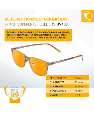 PRiSMA Frankfurt PRO99 Blue Light Filter Glasses - Stylish Computer Glasses for Men & Women (Model FF709) - Buy Online on GoSupps.com