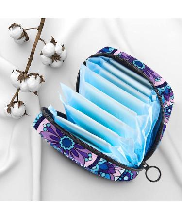 Stylish Purple Mandala Menstruation Bag for Women & Girls - Zippered Tampon Carrier & Bandage Tote - Buy Online on GoSupps.com