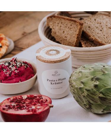 POTLUCK Pasta e Pizza Herbs - 40g Vegan Gluten-Free Spice Mix in Ceramic Pot - Natural Ingredients for Delicious Dishes - Buy Online on GoSupps.com