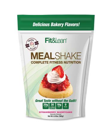 Fit & Lean Meal Shake Fat Burning Meal Replacement with Protein, Fiber, Probiotics and Organic Fruits & Vegetables and Green Tea for Weight Loss, Strawberry Shortcake, 1lb, 10 Servings Per Container 1 Pound Strawberry Shor…