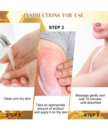 2PCS Bee Venom Cream Natural Ingredients Bee Venom Skin Treatment Cream Effectively Repairs Skin Aging and Fine Lines Sensitie Skin Care for Women's Back Neck Hands Knee - Buy Online on GoSupps.com