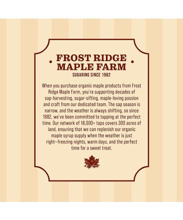 Frost Ridge Organic Maple Cream - 16 OZ | Pure Maple Goodness - Buy Online on GoSupps.com