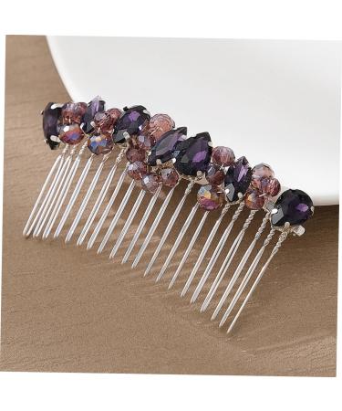Ipetboom hair comb Splitter dress colored diamond hair comb clips knot top headband real hair side fringe European and American hair curler hair rhinestone bridal hair accessories - Buy Online on GoSupps.com