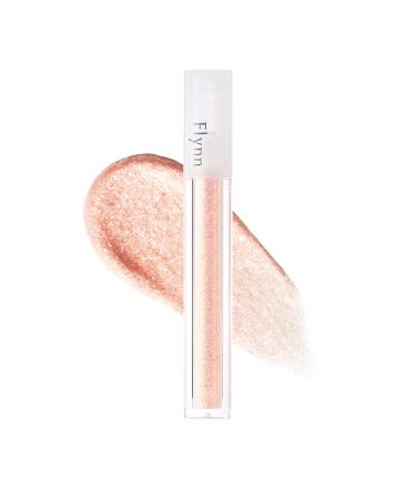 FLYNN Lightcatcher Liquid Glitter Eyeshadow | Long Lasting  Quick Drying  Lightweight Water Texture  No Fall-out | K beauty High-Impact Eye Looks (03 Peach Light) 0.12oz