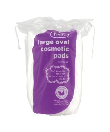 Pretty 50 Large Oval Cotton Cosmetic Pads / Discs - Lint Free Non Fleecing - Buy Online on GoSupps.com