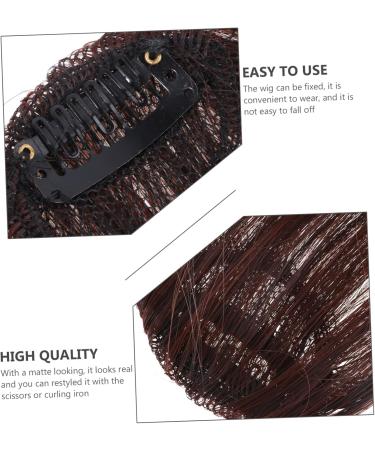NUSITOU Piece Air Fringe Bangs Wispy Fringe Bangs Clip on Bangs Brown Clip in Hair Extensions Real Human Hair Wispy Bangs Wig Bangs Hair Clip Ponytail Miss Artificial Hair Accessories 18.00X6.50X0.50CM Brown - Buy Online on GoSupps.com