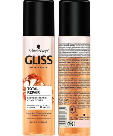 Pack of 3 Gliss Kur Anti-Burdock Spray TOTAL REPAIR - 200ml Express Repair Conditioner | International Shipping Available - Buy Online on GoSupps.com