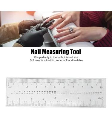 Nail Measuring Ruler Set | 10-Piece Ultra-Thin Transparent Tool for Precise Artificial Nail Measurement | International Shipping - Buy Online on GoSupps.com