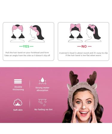 Buy 4-Pack Make-Up Hair Bands for Women | Stylish Cosmetic Bands for Makeup & Shower Blue White Light Gray & Black - Buy Online on GoSupps.com