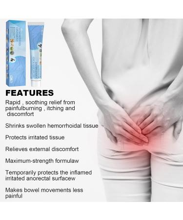 YUYTE Hemorrhoid Cream 0.7 Oz (3-Pack) - Anti-Itch Ointment for Lymphatic Drainage & Anus Health Relief - Buy Online on GoSupps.com