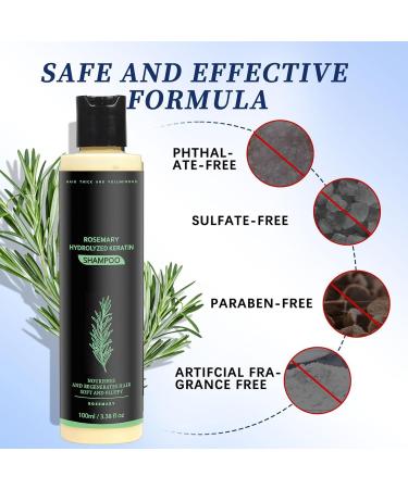 Rosemary Hair Growth Shampoo For Women And Men 100ml Strengthening Product Hair Nourishing Shampoowith Hydrolyzed Keratin & Vitamin C Nourishing And Moisturizing Formula For Women Men - Buy Online on GoSupps.com