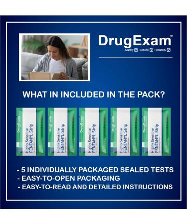 5 Pack DrugExam Urine Test Strips for FYN 20 ng/mL - Buy Online on GoSupps.com