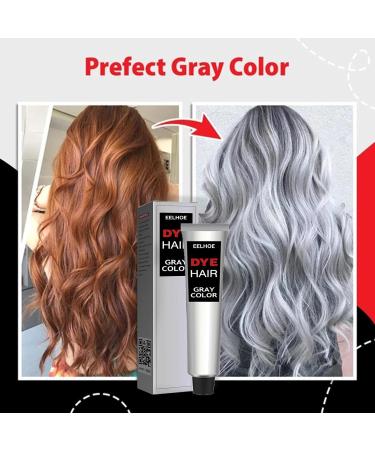 Silver hair dye natural silver gray hair dye cream cream with hair color silver hair dye silver gray hair dye cream for all hair types - Buy Online on GoSupps.com