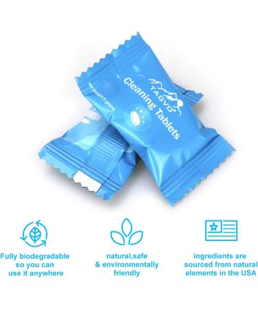 TAGVO 36 Pack Cleaning Tablets for Hydration Bladder - Natural & Odor-Free Solution for Water Reservoirs, Bottles, and Backpacks - Buy Online on GoSupps.com