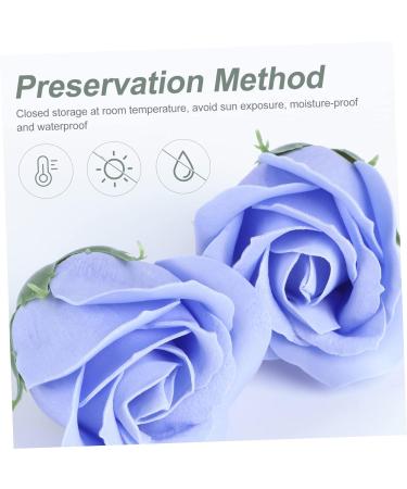 Amosfun 50pcs Valentine's Day Rose Soap Rose Petals Rose Floral Soaps Rose Hand Soap Floral Scented Bath Soap Artificial Rose Flower Rose Gift Artificial Flower Take a Bath Corn Starch Purple Blue 7X4.5CM - Buy Online on GoSupps.com
